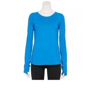 Tek Gear Adaptive Long Sleeve Performance Tee Color: Cyprus Blue,  LARGE (EUC)